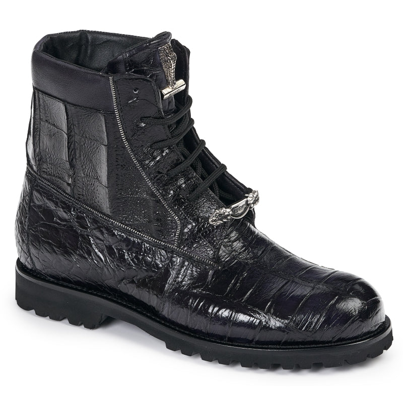 Mauri 4884 Alligator & Crocodile Boots Black