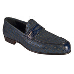 Mauri 4889/1 Alligator / Fabric Cactus Loafers Blue