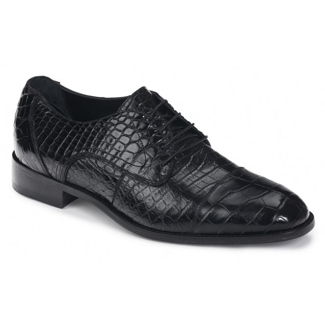 Mauri 4896 Adige Alligator Derby Shoes Black