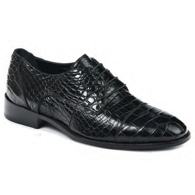 Mauri 4896 Cathedral Alligator Dress Shoes Black