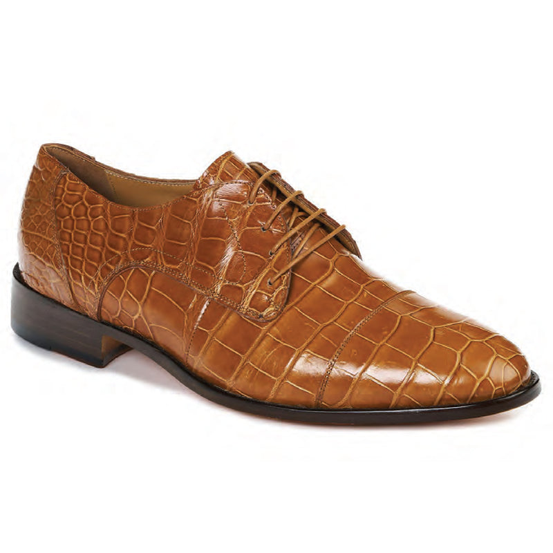 Mauri 4896 Cathedral Alligator Dress Shoes Cognac
