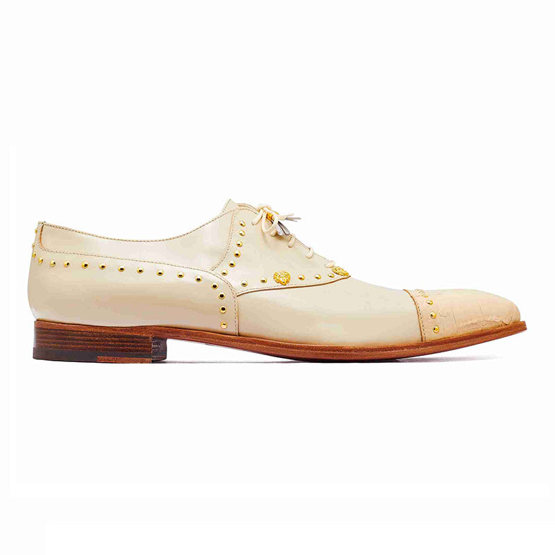 Mauri 4901 Body Alligator / Calfskin Shoes Cream
