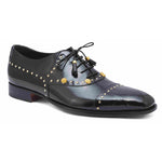 Mauri 4901 Vegas Alligator & Calfskin Cap Toe Black