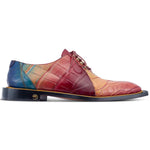 Mauri 4948/2 Alligator Shoes Multi Toffee/ Ruby Red/ Indigo Blue