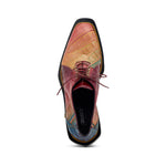 Mauri 4948/2 Alligator Shoes Multi Toffee/ Ruby Red/ Indigo Blue
