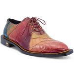 Mauri 4948/2 Alligator Shoes Multi Toffee/ Ruby Red/ Indigo Blue