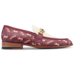 Mauri 4954/1 Alligator & Fabric Loafers M Shade Print Ruby Red / Cream