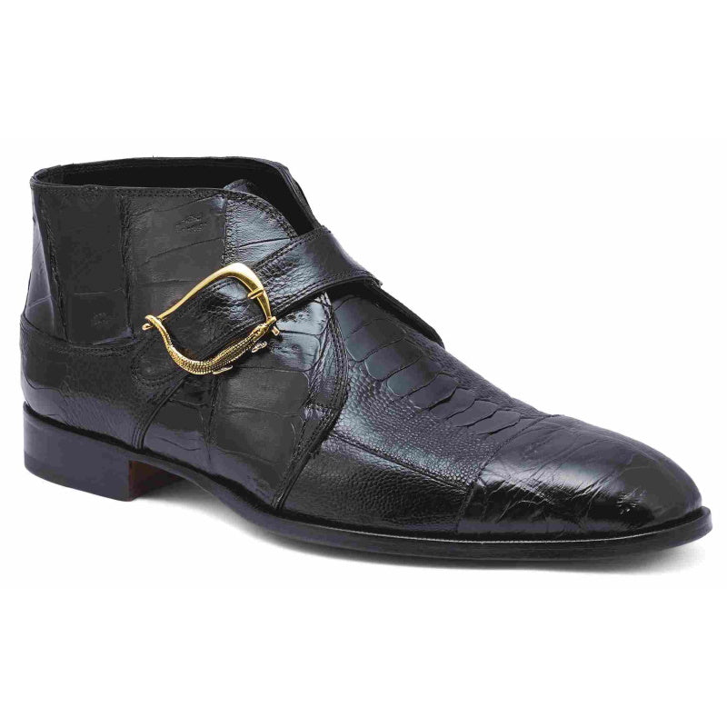 Mauri 4960 Professor Crocodile & Ostrich Boots Black
