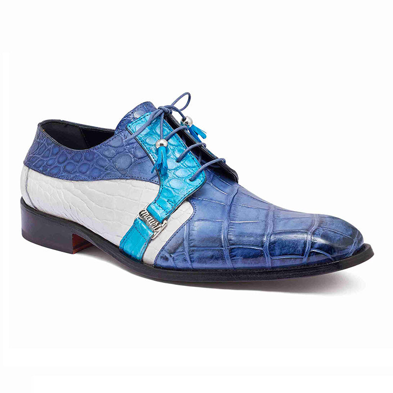 Mauri 4971 Body Alligator Shoes Caribbean Blue / Azure / White