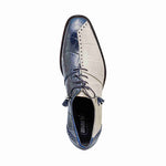 Mauri 4975 Body Alligator Shoes Blue / Cream (Special Order)