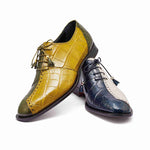 Mauri 4975 Body Alligator Shoes Money Green / Khaki (Special Order)