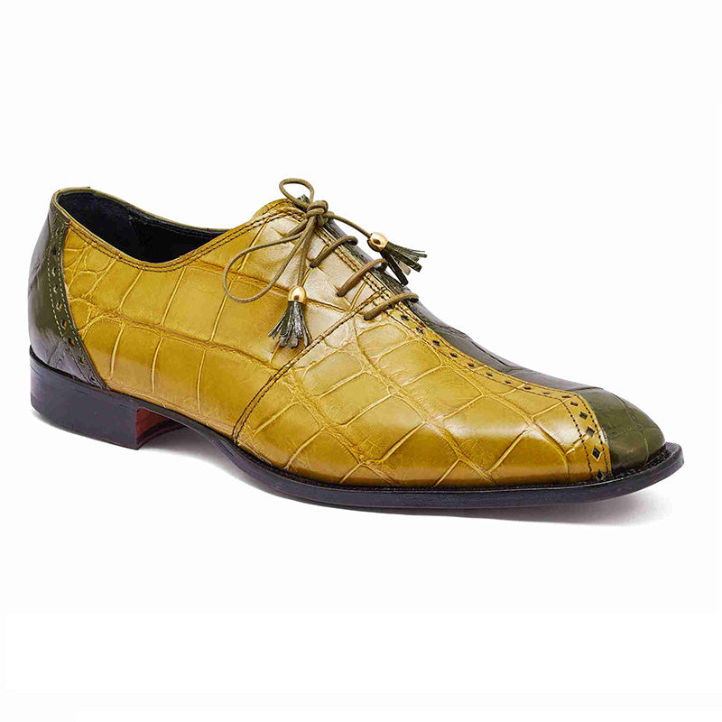 Mauri 4975 Body Alligator Shoes Money Green / Khaki