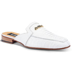 Mauri 4981 Ostrich Leg Half Shoes White