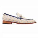 Mauri 4983 Alligator & Fabric Loafers Sky Lark / Cream / Indigo Blue (Special Order)