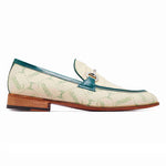Mauri 4983 Body Alligator & Fabric Loafers Spring Green / Cream / Hunter Green (Special Order)