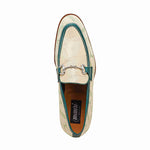 Mauri 4983 Body Alligator & Fabric Loafers Spring Green / Cream / Hunter Green (Special Order)