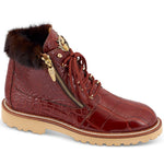 Mauri 4987 Alligator & Mink Boots Gold