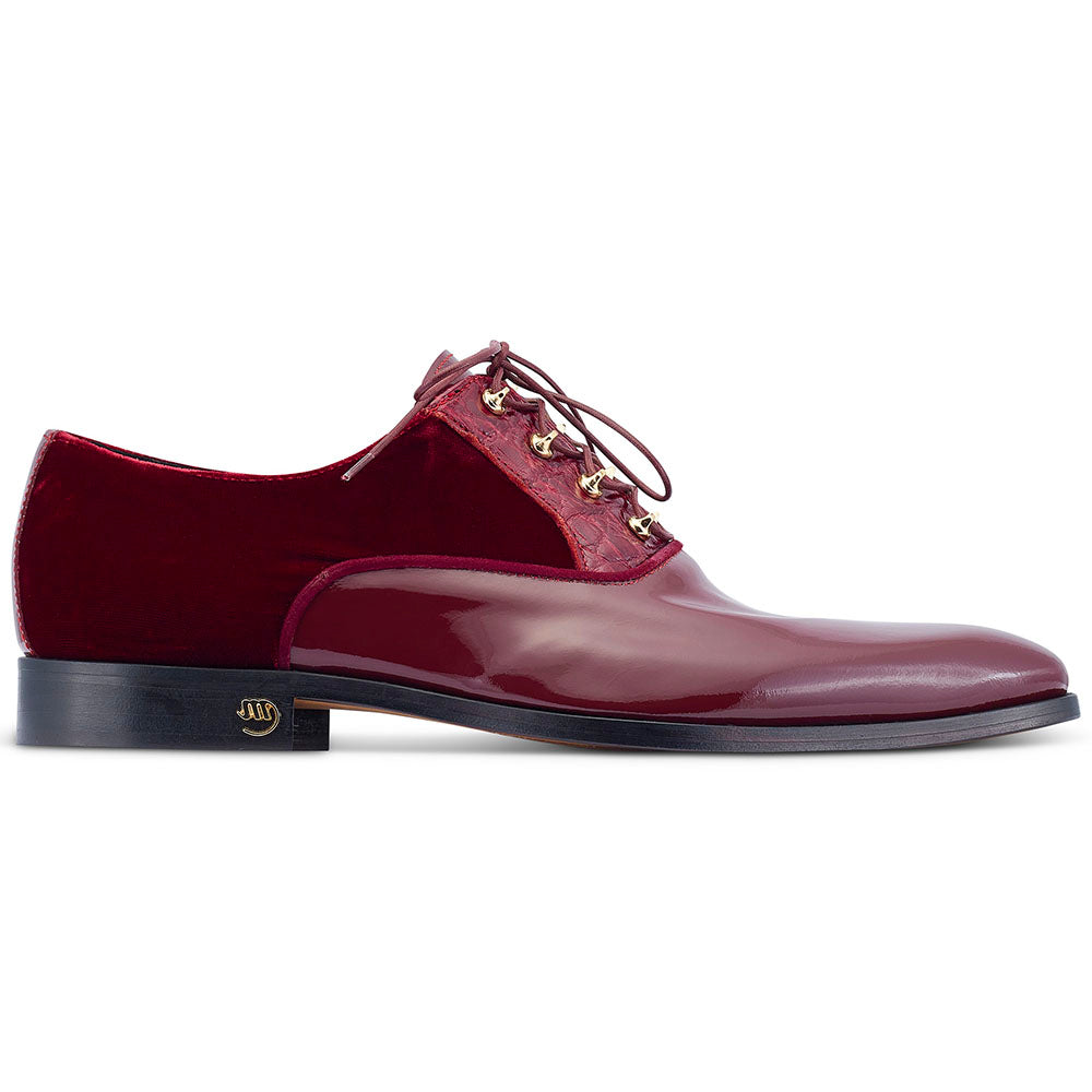 Mauri 4993 Patent / Velvet / Alligator Shoes Ruby Red