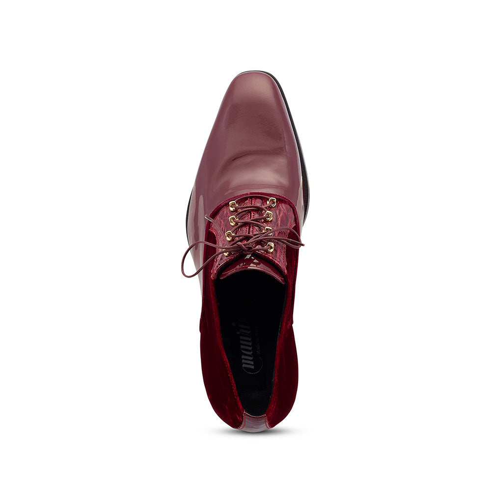 Mauri 4993 Patent / Velvet / Alligator Shoes Ruby Red