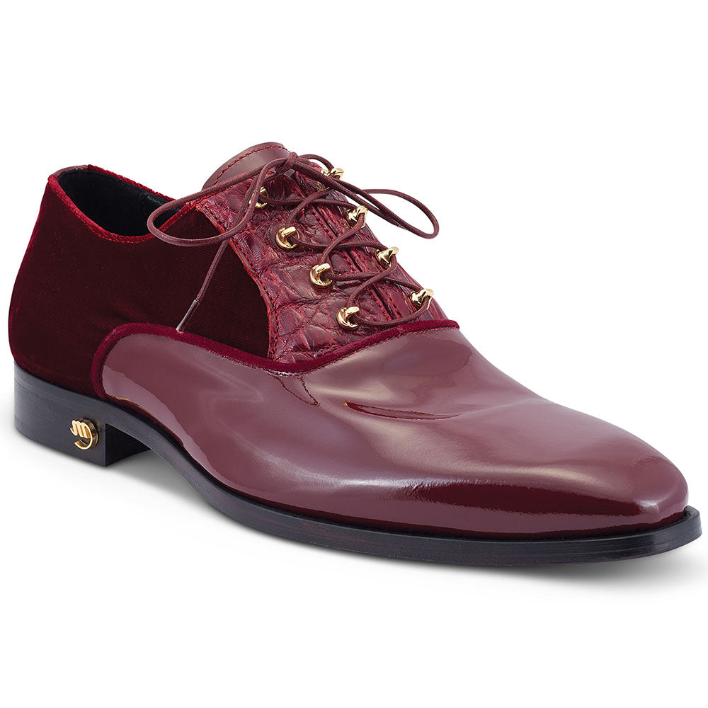 Mauri 4993 Patent / Velvet / Alligator Shoes Ruby Red
