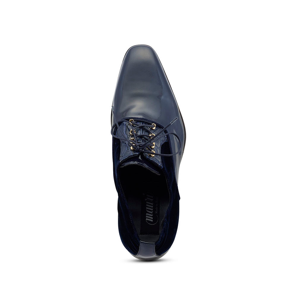 Mauri 4993 Patent / Velvet / Alligator Shoes Wonder Blue