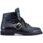 Mauri 4994/1 Alligator Chukka Boots Solid Black (Special Order)