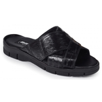 Mauri 5018 Cagnola Crocodile Sandals Black