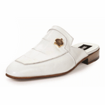Mauri 4856 Canova Alligator & Calfskin Sandals White