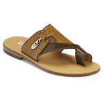 Mauri 5021 Tagliamento Patent & Ostrich Sandals Land & Chestnut