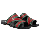 Mauri 5068 Sarasota Ostrich Leg Sandals Green / Red