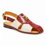 Mauri 5071 Baby Crocodile Sandals Gold / Cream (Special Order)