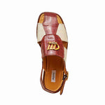 Mauri 5071 Baby Crocodile Sandals Gold / Cream (Special Order)