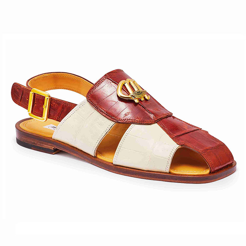 Mauri 5071 Baby Crocodile Sandals Gold / Cream