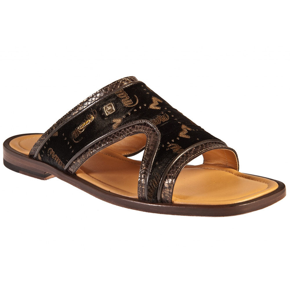 Mauri 5073/2 Calfskin / Velvet Sandals Brown
