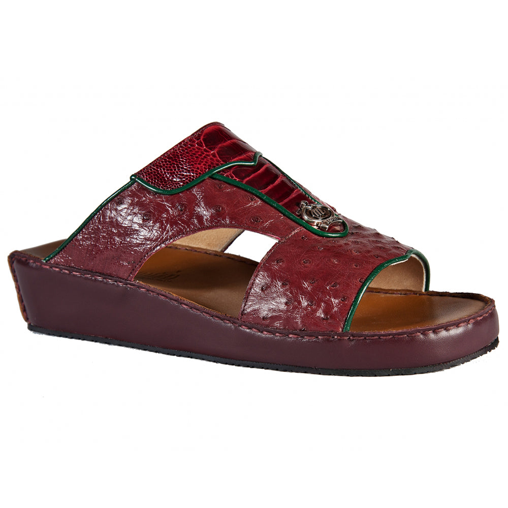 Mauri 5083 Ostrich / Ostrich Leg Sandals Bordo