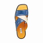 Mauri 5093 Ostrich Leg Sandals Blue / Cream (Special Order)