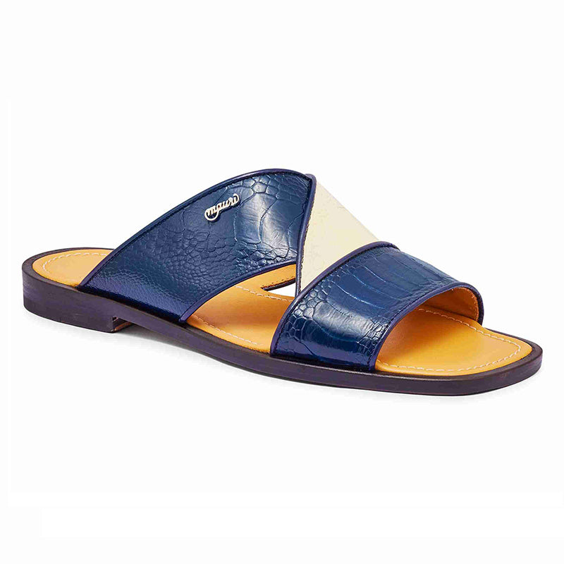 Mauri 5093 Ostrich Leg Sandals Blue / Cream