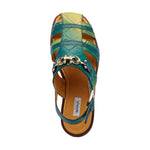 Mauri 5128 Tarragon Body Alligator / Calfskin Sandals Multi Green
