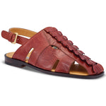 Mauri 5133 Hornback & Ostrich Leg Sandals Gold