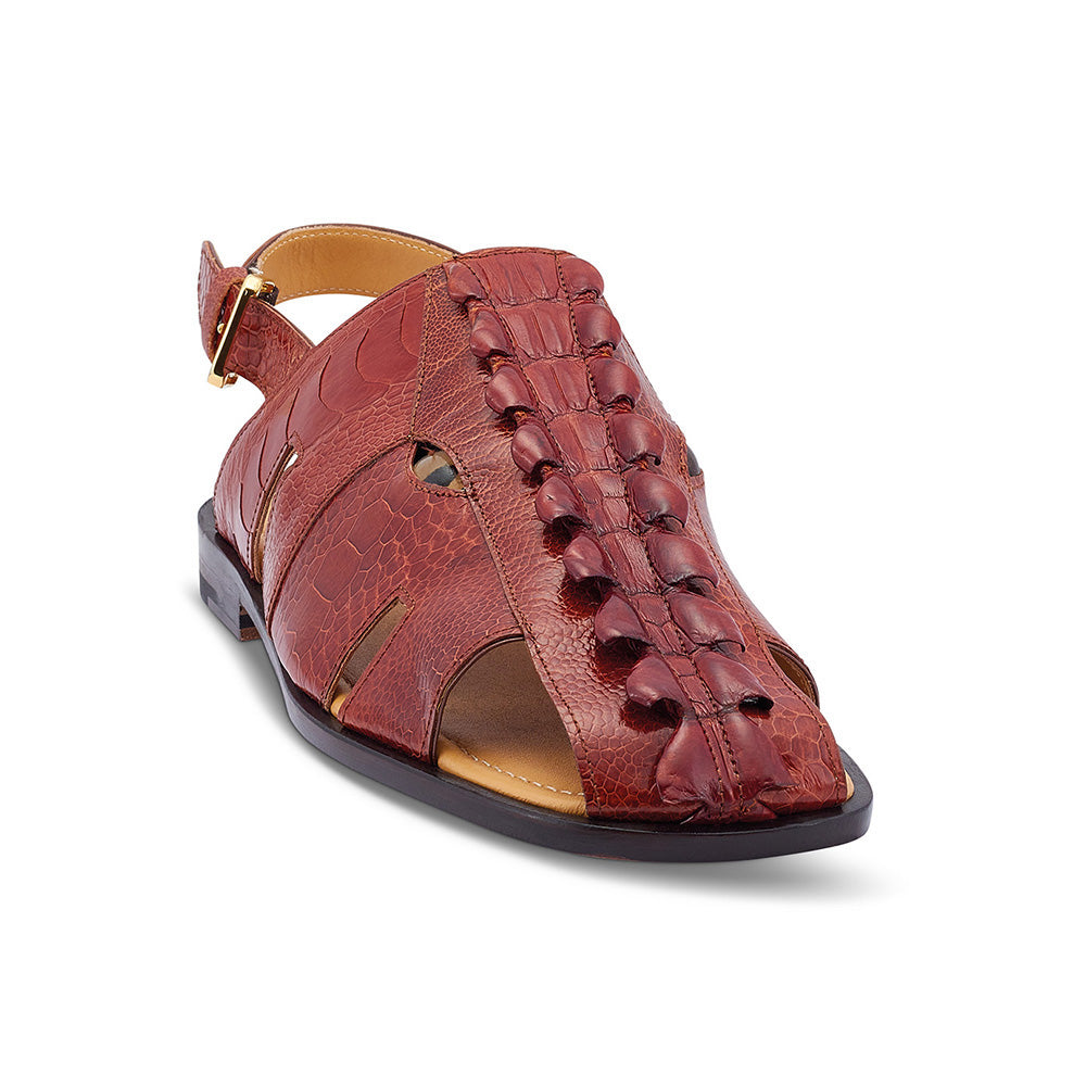 Mauri 5133 Hornback & Ostrich Leg Sandals Gold