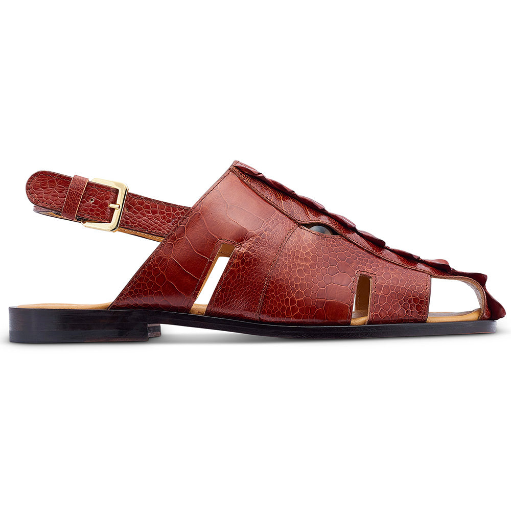 Mauri 5133 Hornback & Ostrich Leg Sandals Gold