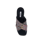Mauri 5134 Coral Hornback Skin Sandals Green/Red