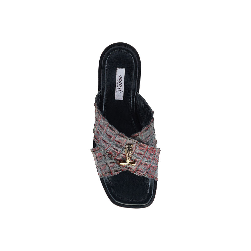 Mauri 5134 Coral Hornback Skin Sandals Green/Red