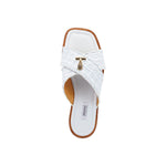 Mauri 5134 Coral Hornback Skin Sandals White