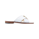 Mauri 5134 Coral Hornback Skin Sandals White