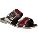 Mauri 5135 Fabric Sandals Silver / Red