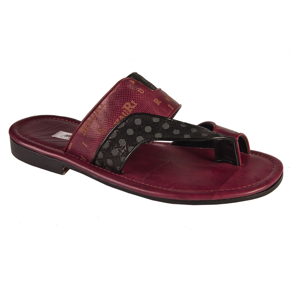 Mauri 5170 Karung Laser Mauri / Fabric Sandals Bordo / Cactus Black