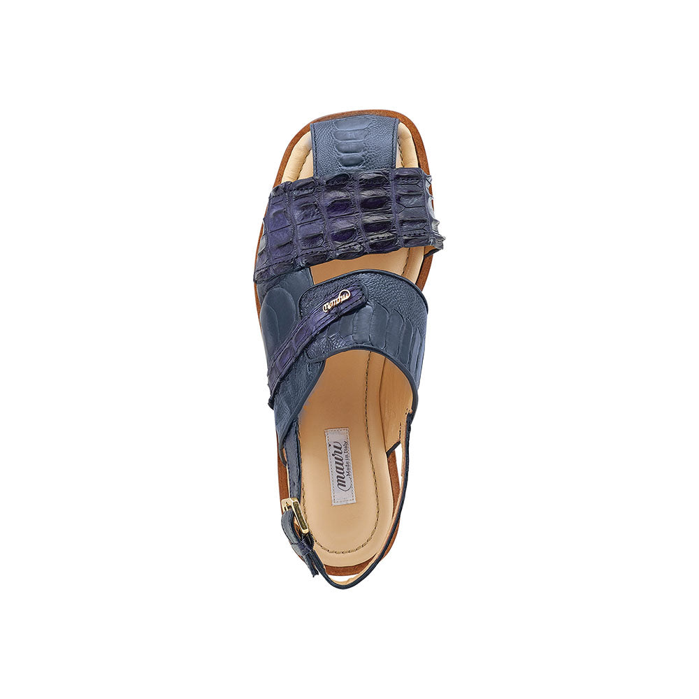 Mauri 5171 Bali Ostrich Leg / Hornback Sandals W. Blue