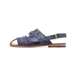 Mauri 5171 Bali Ostrich Leg / Hornback Sandals W. Blue