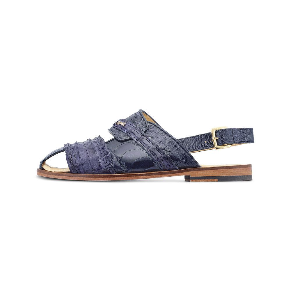 Mauri 5171 Bali Ostrich Leg / Hornback Sandals W. Blue